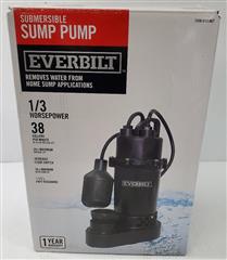 EVERBILT SUMP PUMP 1/3 HP